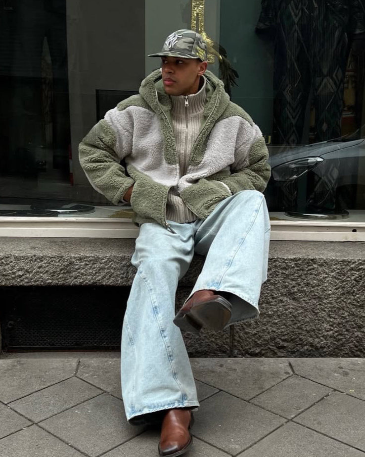 WASHED CAMO FITTED