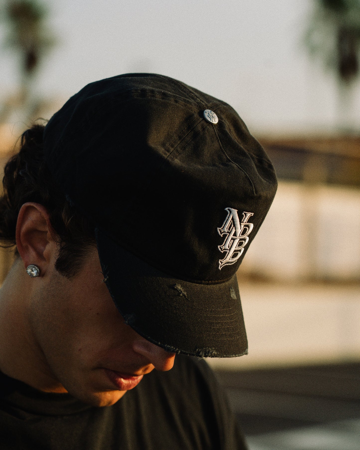 AGED BLACK STRAPBACK